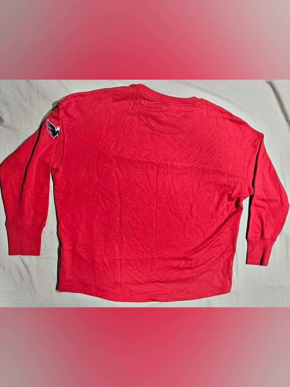 Women's Fanatics Washington Capitals Sweatshirt Red White Size XL - Picture 2 of 6